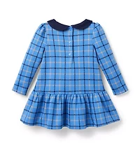 Plaid Jacquard Dropwaist Dress