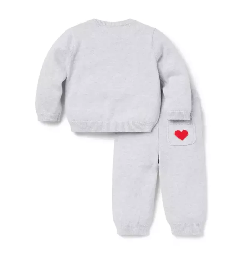 Baby Elephant Matching Sweater Set
