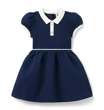 Quilted Collared Dress