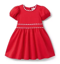 Ric Rac Trim Ponte Dress