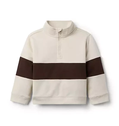 Stripe Half Zip Sweatshirt