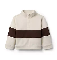 Stripe Half Zip Sweatshirt