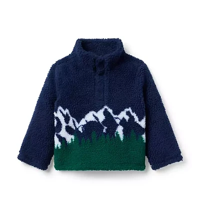 Mountain Scenic Sherpa Sweatshirt
