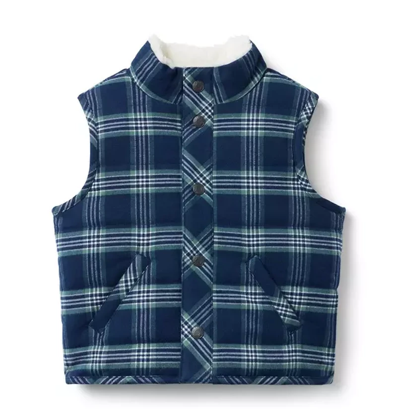 The Cozy Plaid Vest