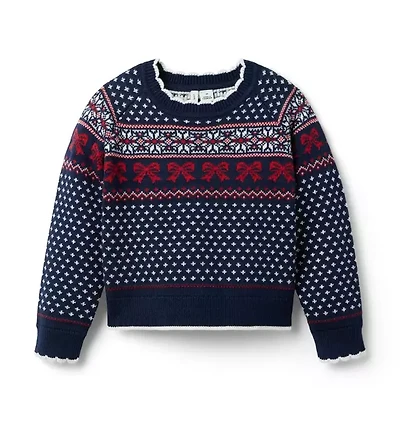 Bow Fair Isle Sweater