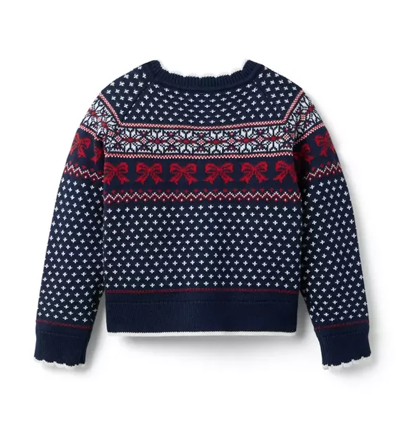 Bow Fair Isle Sweater
