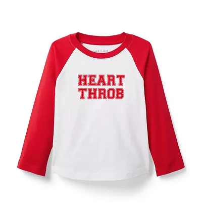 Heart Throb Raglan Baseball Tee