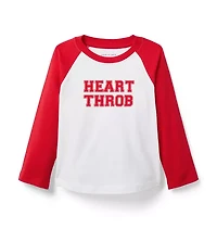 Heart Throb Raglan Baseball Tee