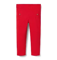 Button Cuff Ponte Pant