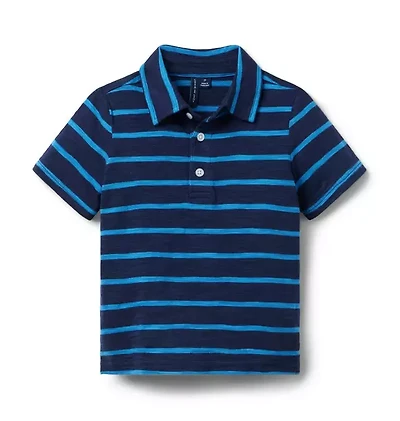 The Classic Striped Pique Polo