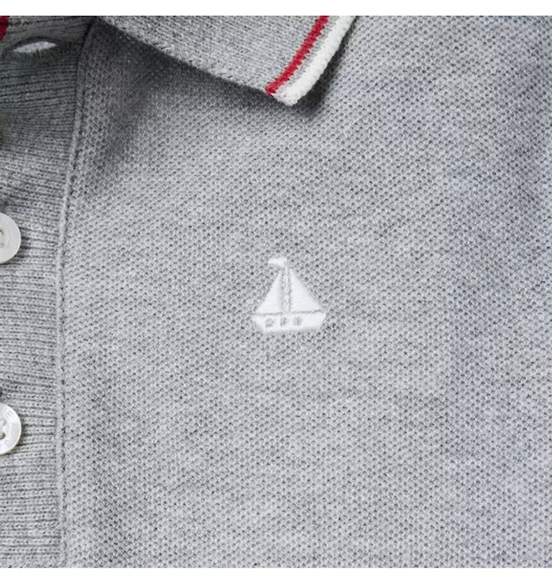 Embroidered Sailboat Pique Polo