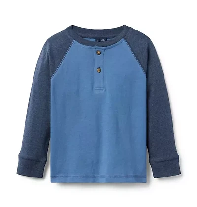 Colorblock Henley Tee