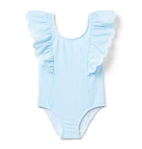 Recycled Striped Seersucker Swimsuit