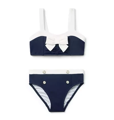 Recycled Retro Bow 2-Piece Swimsuit