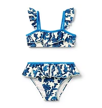 Recycled Floral Ruffle 2-Piece Swimsuit