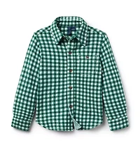 Gingham Jacquard Flannel Shirt