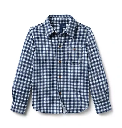Plaid Jacquard Shirt