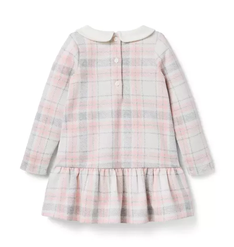 Plaid Jacquard Dropwaist Dress