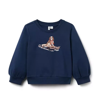 Gray Malin x Janie and Jack Sled Dog Sweatshirt