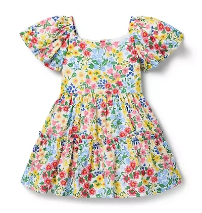 Floral Flutter Sleeve Dress