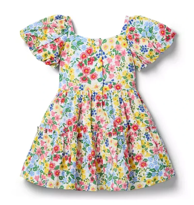 Floral Flutter Sleeve Dress