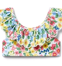 Recycled Floral Ruffle 2-Piece Swimsuit
