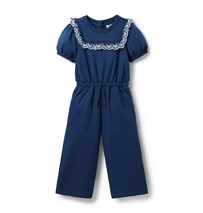 French Terry Eyelet Jumpsuit