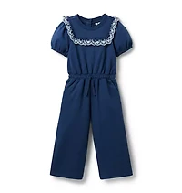 French Terry Eyelet Jumpsuit
