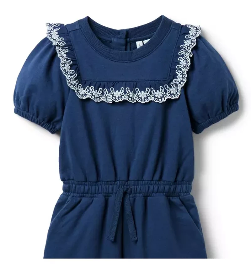 French Terry Eyelet Jumpsuit