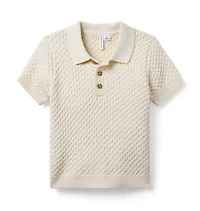 Textured Knit Polo
