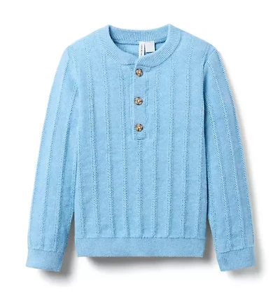 Textured Henley Sweater