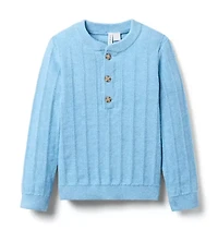 Textured Henley Sweater