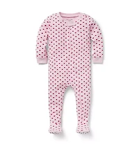 Baby Good Night Footed Pajama Valentine Heart