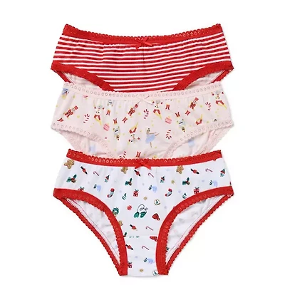 Holiday Underwear Set Girls 3-Pack
