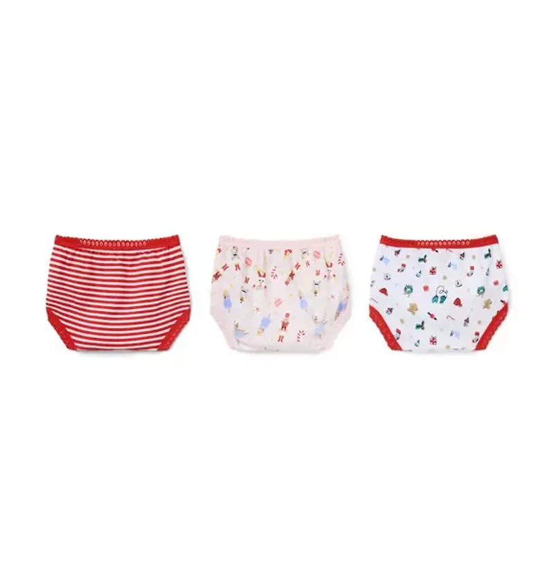 Holiday Underwear Set Girls 3-Pack