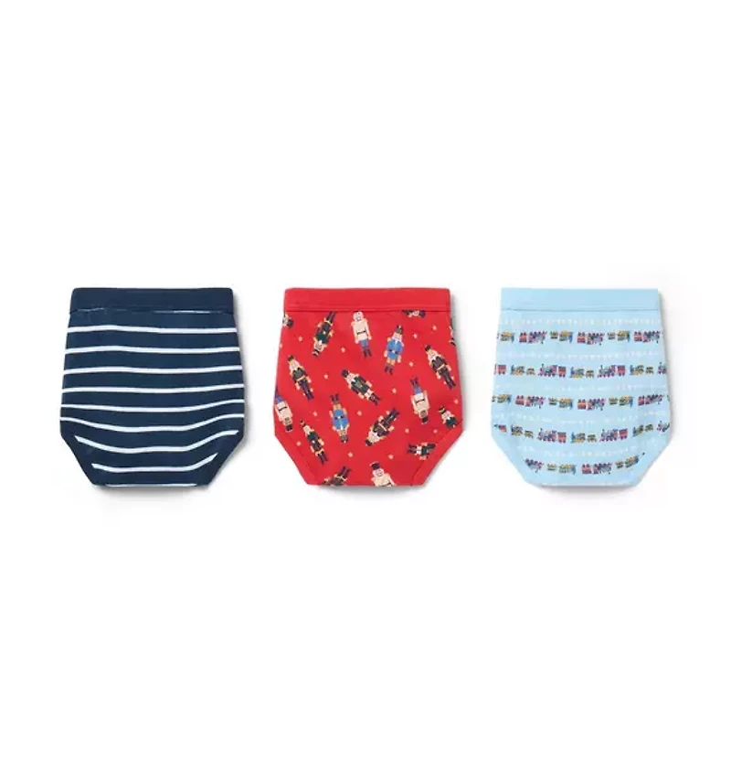 Holiday Underwear Set Boys 3-Pack