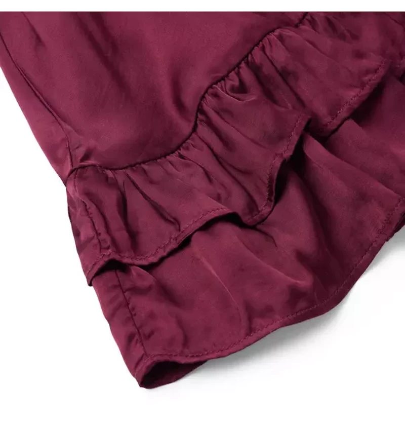 Baby Satin Ruffle Dress