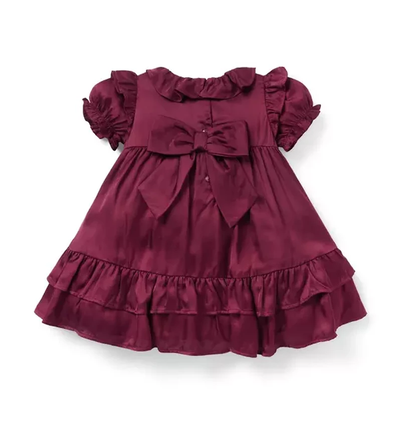 Baby Satin Ruffle Dress