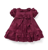 Baby Satin Ruffle Dress