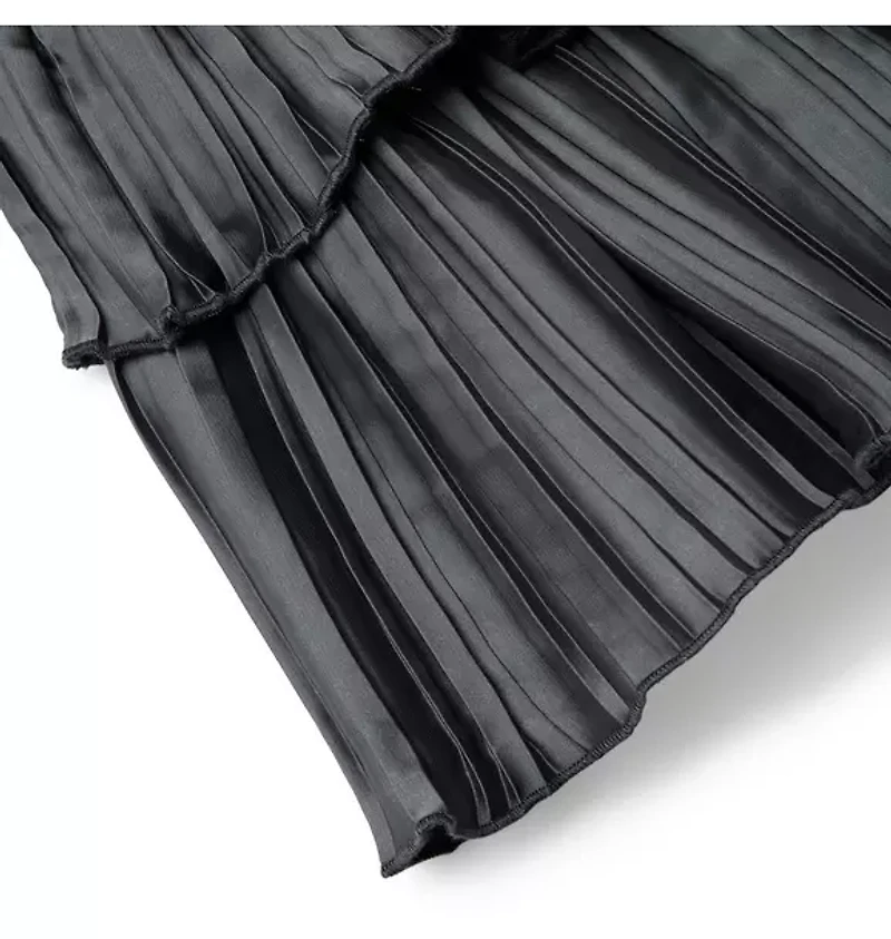 Pleated Tiered Skirt