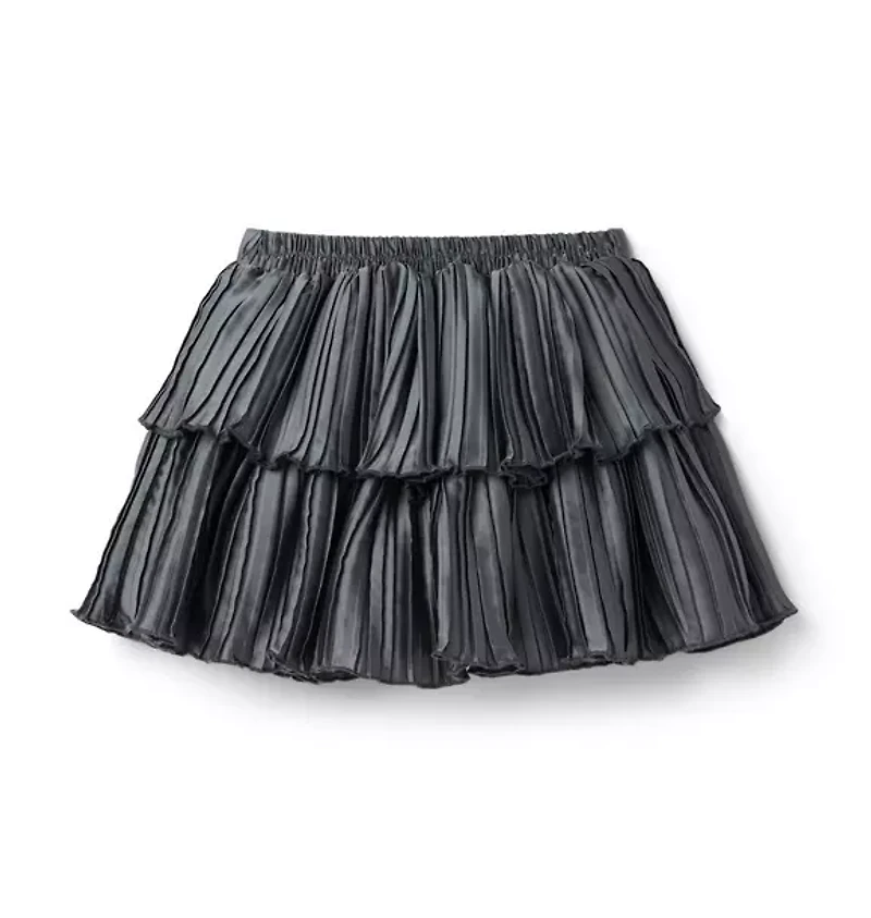 Pleated Tiered Skirt