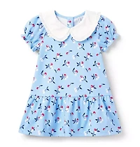 Cherry Collared Ponte Dress