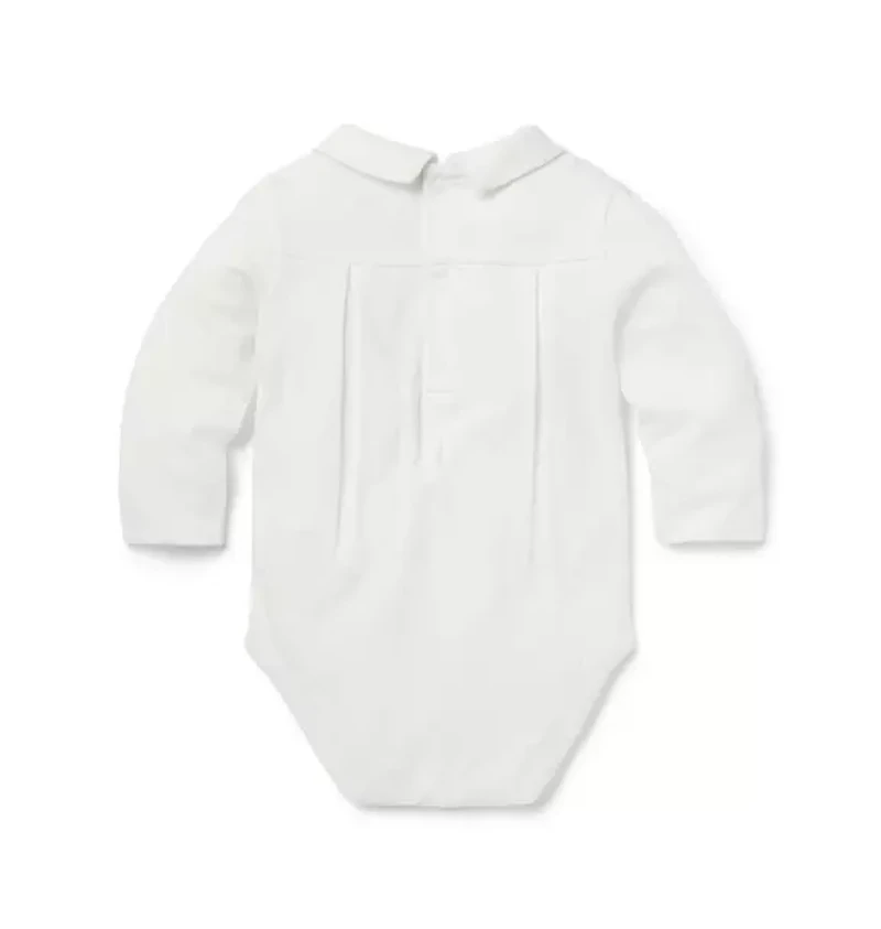 Baby Button Collared Bodysuit