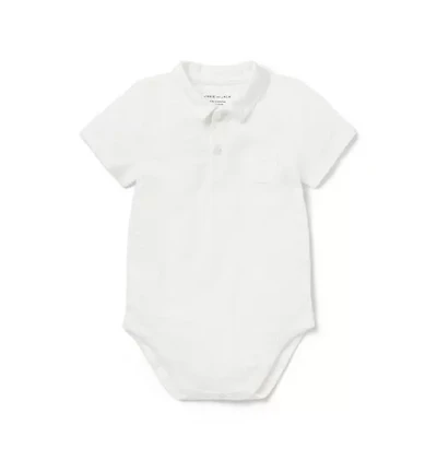 Baby Slub Polo Bodysuit