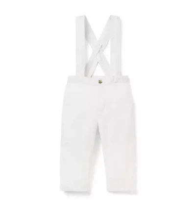 Baby Linen-Cotton Suspender Pant