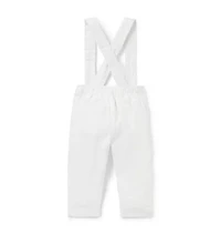 Baby Linen-Cotton Suspender Pant