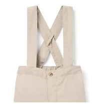 Baby Linen-Cotton Suspender Pant
