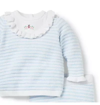 Baby Striped Ladybug Matching Sweater Set
