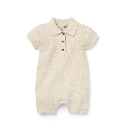 Baby Textured Knit Romper