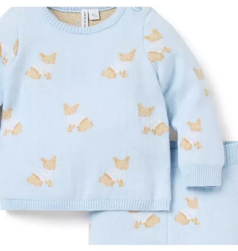 Baby Dog Matching Sweater Set